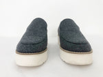 NEW Vince Grey Wool Platform Loafer Size 7