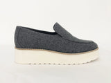 NEW Vince Grey Wool Platform Loafer Size 7