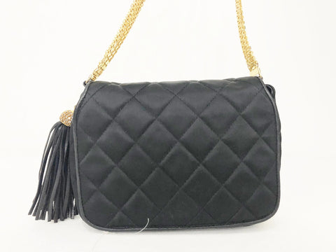Vintage Chanel Satin Shoulder Bag