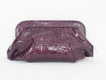 NEW Lauren Merkin Patent Embossed Clutch