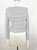 NEW Black And White Striped Sweater Size M