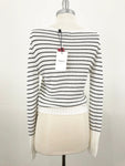 NEW Black And White Striped Sweater Size M