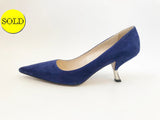 Prada Blue Suede Pumps Size 40 It (10 Us)