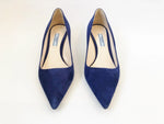 Prada Blue Suede Pumps Size 40 It (10 Us)