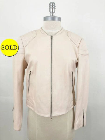 Rag & Bone Pink Leather Jacket Size 8