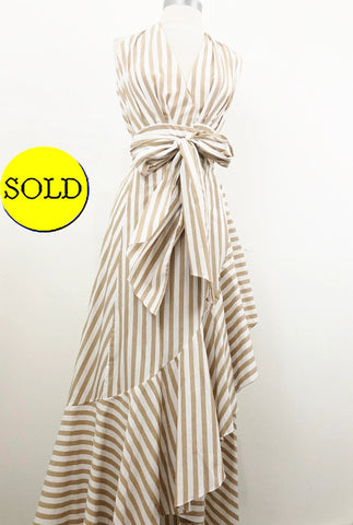 Johanna Ortiz Halter Maxi Dress Size 10
