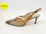 NEW Manolo Blahnik Python Slingbacks Size 39 It (9 Us)