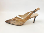 NEW Manolo Blahnik Python Slingbacks Size 39 It (9 Us)