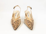 NEW Manolo Blahnik Python Slingbacks Size 39 It (9 Us)