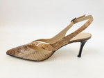 NEW Manolo Blahnik Python Slingbacks Size 39 It (9 Us)