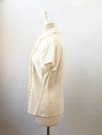 St. John Silk Ruffle Front Blouse Size 8