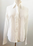 Anne Fontaine White Eyelet Blouse Size 4
