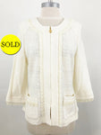 NEW St. John Silk Trim Jacket Size 8 Retail $1,045