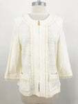 NEW St. John Silk Trim Jacket Size 8 Retail $1,045