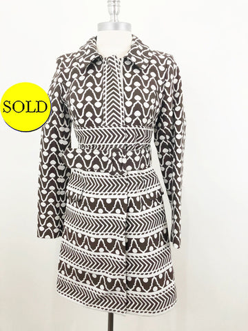 Milly Coat With Belt Size 2