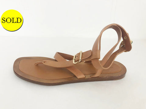 Celine Leather Strappy Sandal Size 40 It (10 Us)