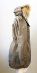Burberry Brit Coat With Removable Fur Trim Size S