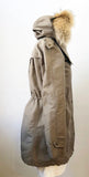Burberry Brit Coat With Removable Fur Trim Size S