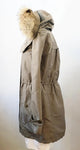 Burberry Brit Coat With Removable Fur Trim Size S