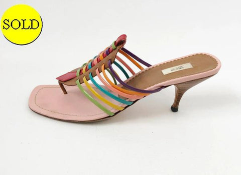 Prada Multi-Color Strappy Sandal Size 39 It (9 Us)