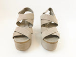 NEW Pedro Garcia Grey Suede Sandals Size 41 It (11 Us)