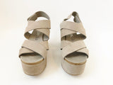 NEW Pedro Garcia Grey Suede Sandals Size 41 It (11 Us)