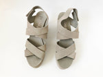 NEW Pedro Garcia Grey Suede Sandals Size 41 It (11 Us)