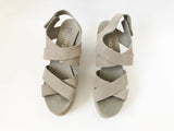 NEW Pedro Garcia Grey Suede Sandals Size 41 It (11 Us)