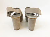 NEW Pedro Garcia Grey Suede Sandals Size 41 It (11 Us)
