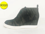 Linea Paolo Camo Wedge Sneaker Size 7.5