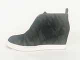 Linea Paolo Camo Wedge Sneaker Size 7.5