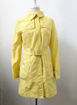 Elie Tahari Yellow Trench Coat Size S