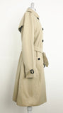 Burberry Check Lined Trench Coat Size 12