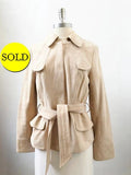 Etcetera Pink Suede Jacket Size 10