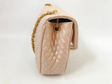 Rose Leather Quilted Shoulder Bag