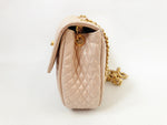 Rose Leather Quilted Shoulder Bag