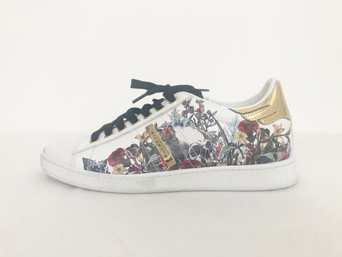 John Richmond Floral Sneaker Size 38 It (8 Us)