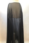 Chanel Sheer Pleated Maxi Skirt Xs