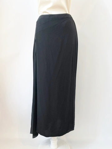 NEW Chanel Silk Long Skirt Size 42 It (S/6 Us)