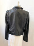 Giorgio Armani Blue Leather Jacket Size 48 It (L / 12 Us)