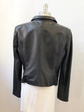 Giorgio Armani Blue Leather Jacket Size 48 It (L / 12 Us)