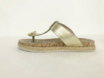 Tory Burch Leather Cork Thong Sandal Size 8