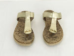 Tory Burch Leather Cork Thong Sandal Size 8