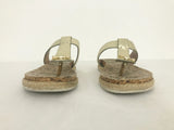 Tory Burch Leather Cork Thong Sandal Size 8