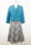 Akris Teal Cotton Jacket Size 8