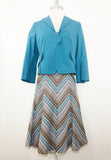 Akris Teal Cotton Jacket Size 8