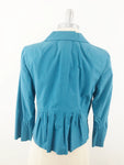 Akris Teal Cotton Jacket Size 8