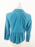 Akris Teal Cotton Jacket Size 8