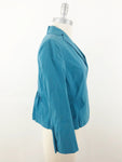 Akris Teal Cotton Jacket Size 8
