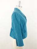 Akris Teal Cotton Jacket Size 8